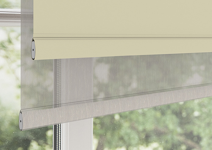 Rimini (Blackout), Ecru & Texen Truffle - Double Roller Blind - Image 4